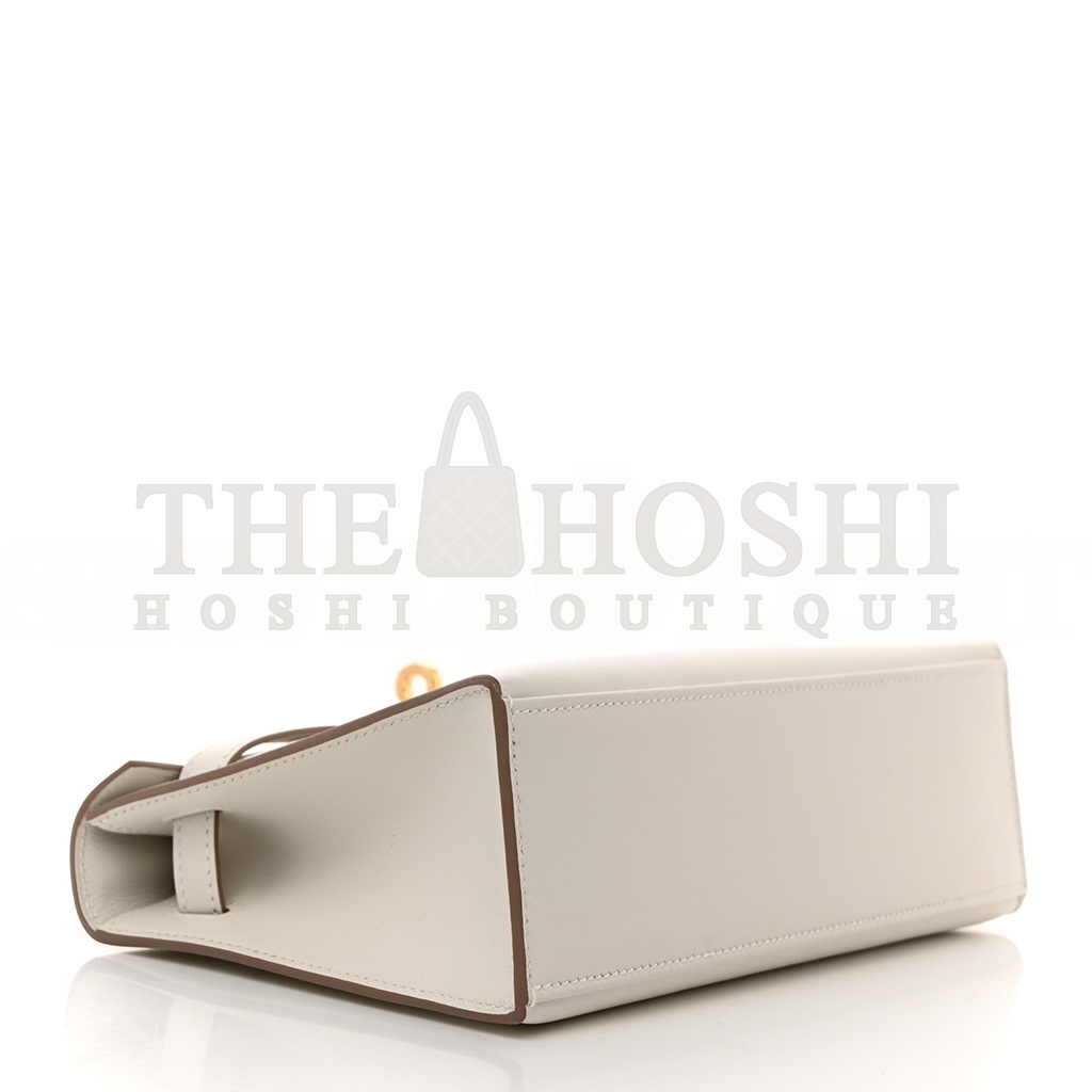 H**me5 SWIFT KELLY POCHETTE CLUTCH MILKSHAKE WHITE GOLD BUCKLE(22*14*7cm) Master Quality